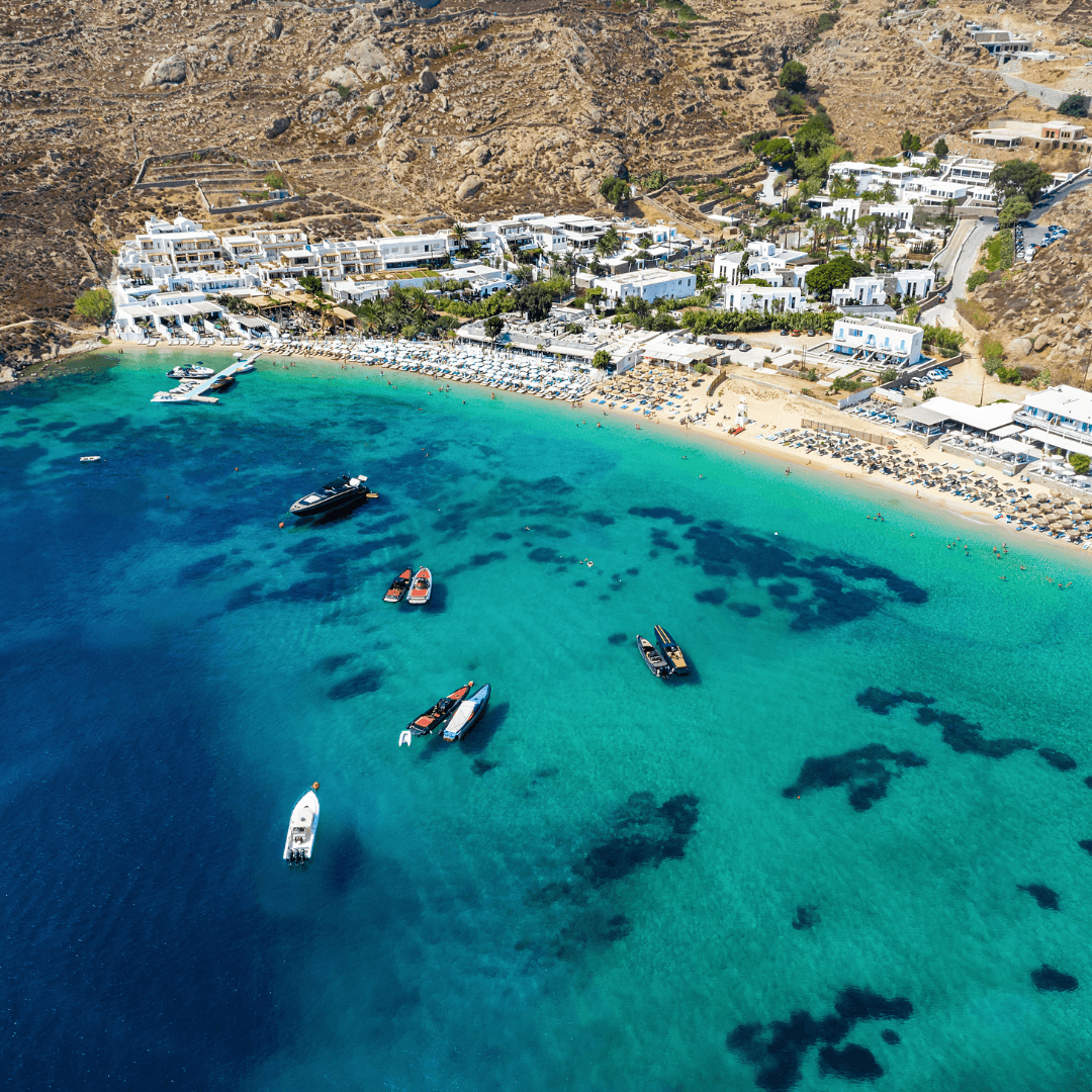 Relax on the sun-kissed beaches of Mykonos and dive into the island's vibrant nightlife, making unforgettable memories in one of the world's most scenic party capitals.