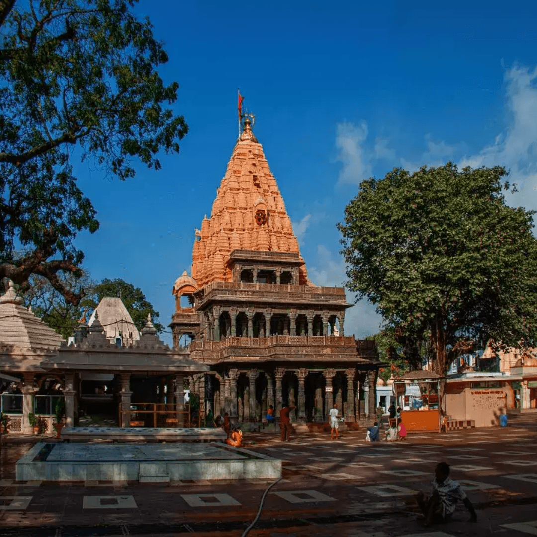 Experience spiritual solace at the Mahakaleshwar Temple in Ujjain, a significant site that is part of the revered twelve Jyotirlingas of Lord Shiva.