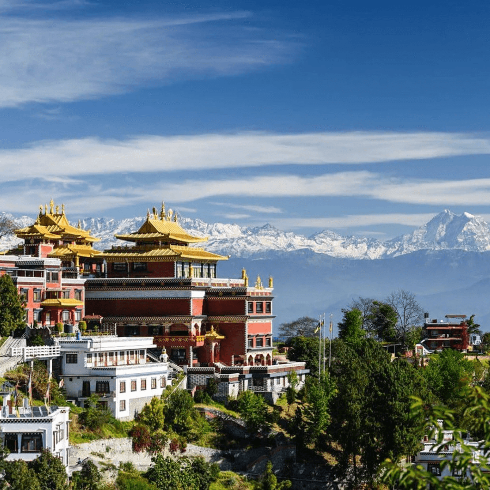 Enjoy panoramic vistas of the Kathmandu Valley and surrounding peaks, coupled with a peaceful ambiance that rejuvenates the soul.