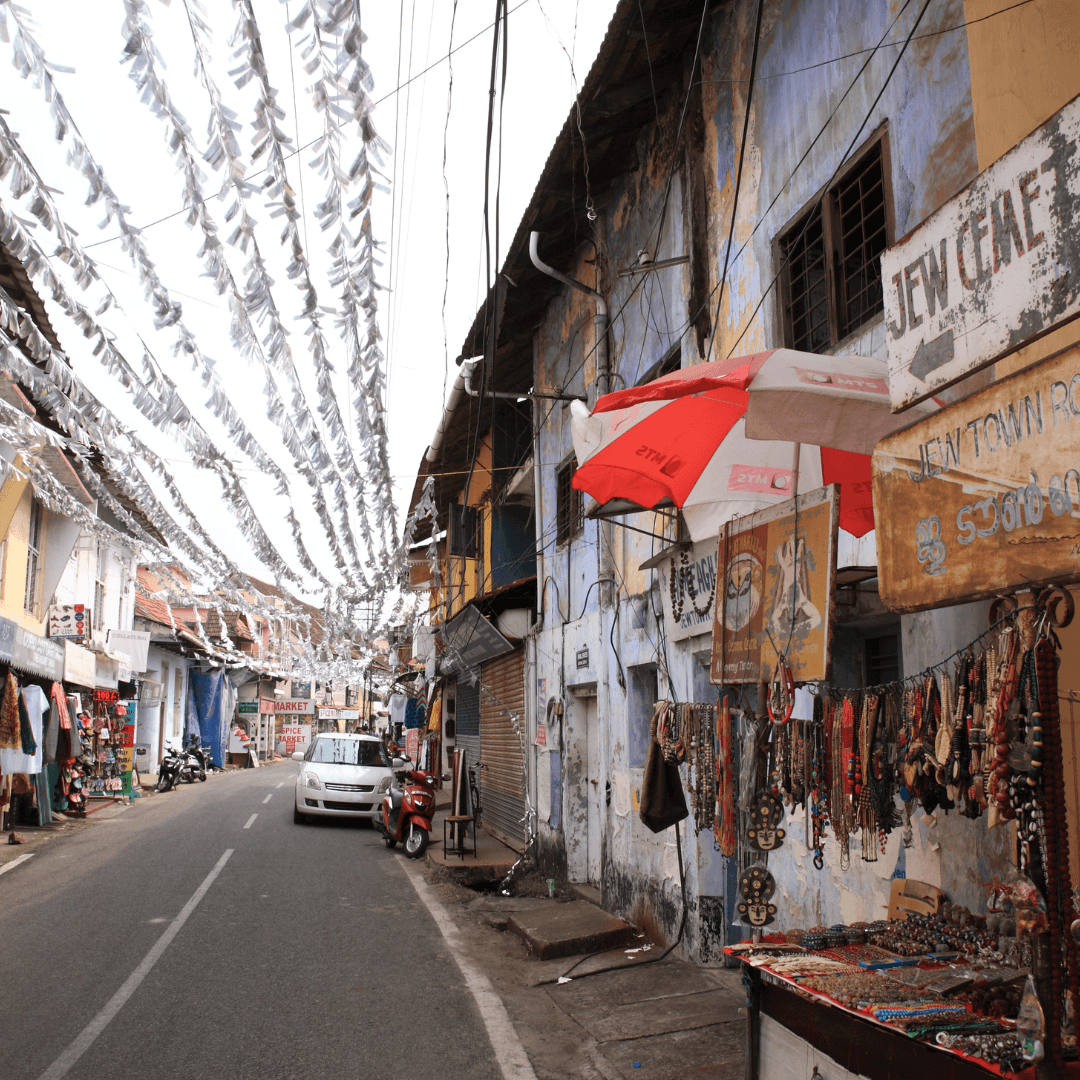 Explore the historical Jew Town in Cochin, a vibrant area known for its antique shops and the ancient Jewish Synagogue, one of the oldest in the Commonwealth.