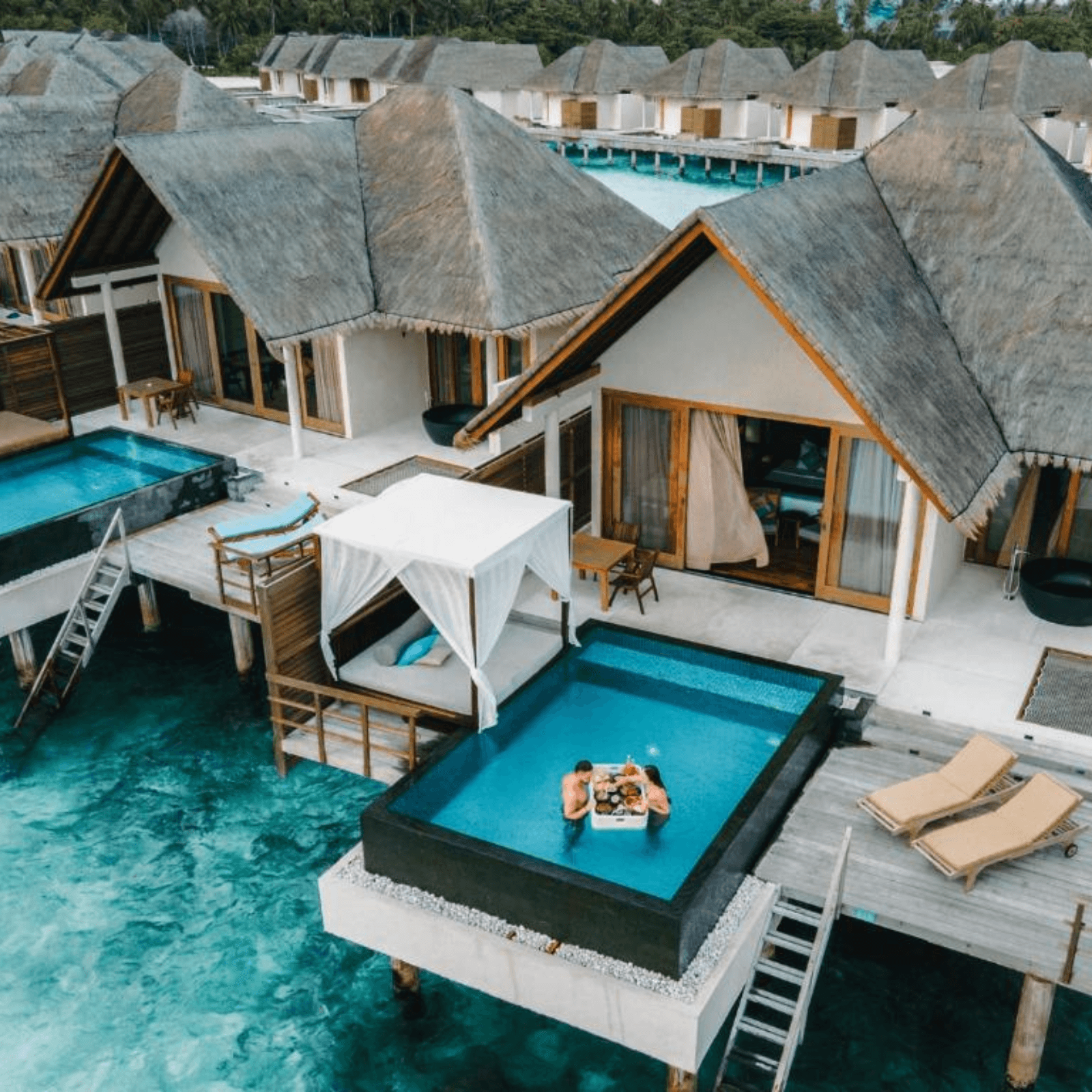 Stay in luxurious beach and overwater villas with breathtaking views.